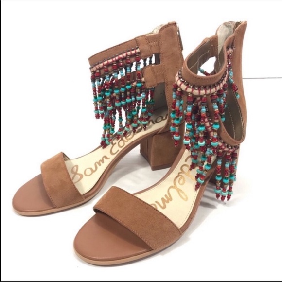 Sam Edelman Shoes - Sam Edelman Sibel Bead Fringe Heel Sandal 6